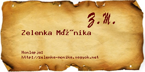 Zelenka Mónika névjegykártya